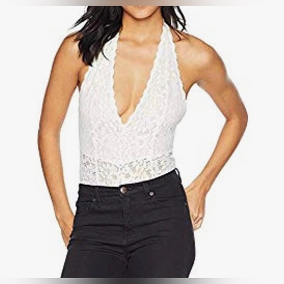 Free People Tops - Free People bodysuit white size Large